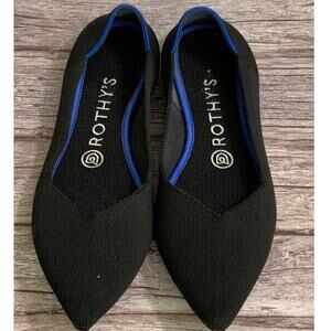 Rothy's The Point Black Washable Pointed Toe Flats - Women's Size 7.5